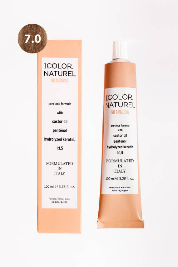 7.0 Color Naturel Amonyaksız Saç Boyası 100 ML - 1