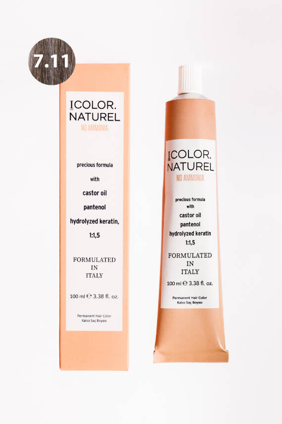 7.11 Color Naturel Amonyaksız Saç Boyası 100 ML - 1