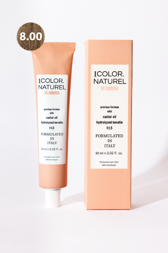 8.00 Color Naturel Amonyaksız Saç Boyası 100 ML - 1