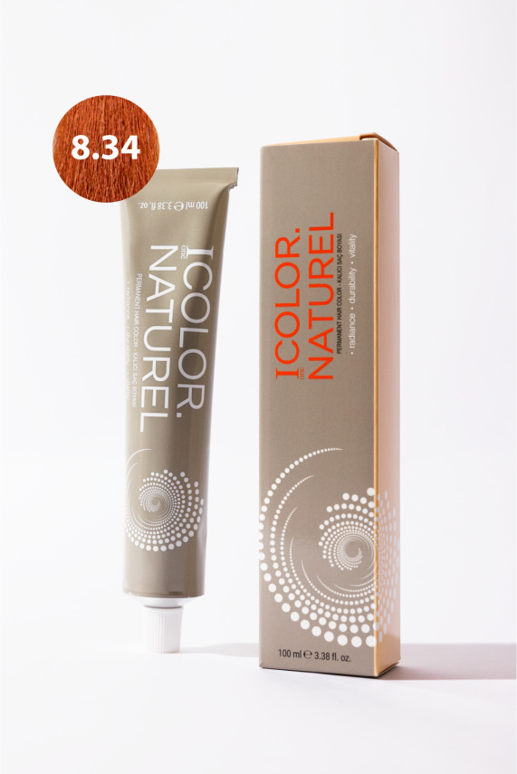 8.34 Color Naturel Amonyaklı Kalıcı Saç Boyası 100Ml - 1