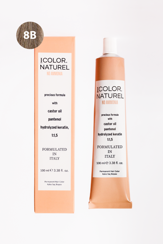 8B Color Naturel Amonyaksız Saç Boyası 100 ML - 1