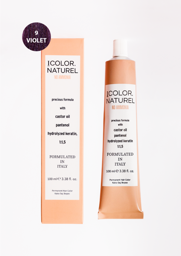 9 VIOLET Color Naturel Amonyaksız Saç Boyası 100 ML - 1