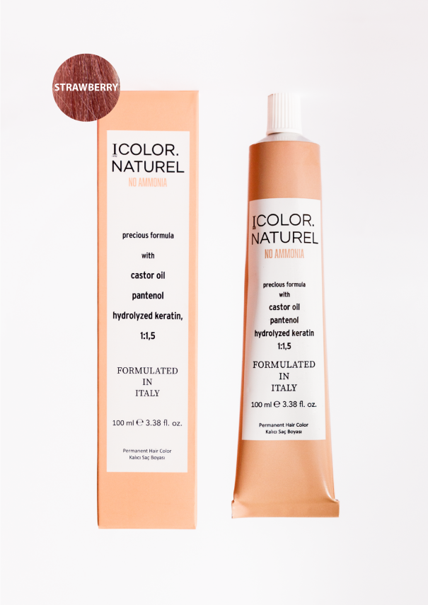 STRAWBERRY Color Naturel Amonyaksız Saç Boyası 100 ML - 1